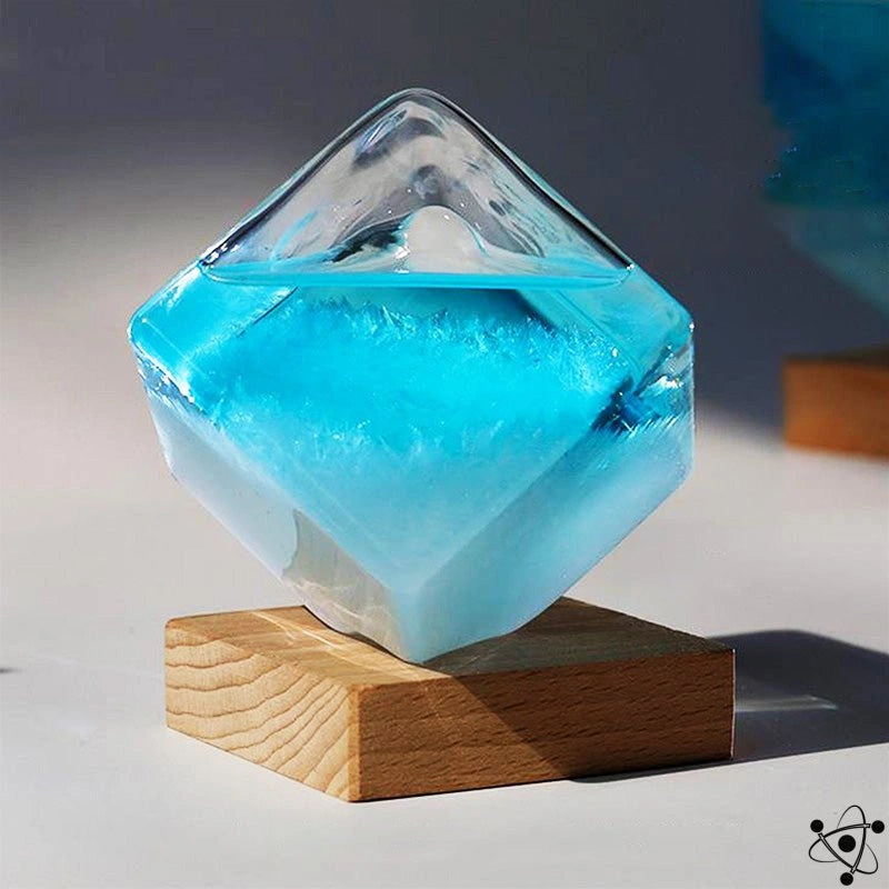 Storm Glass Cube Science Decor