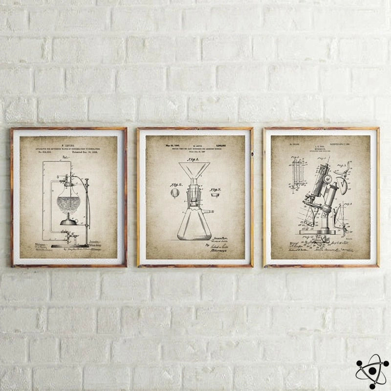 Vintage Chemical Process Poster Science Decor