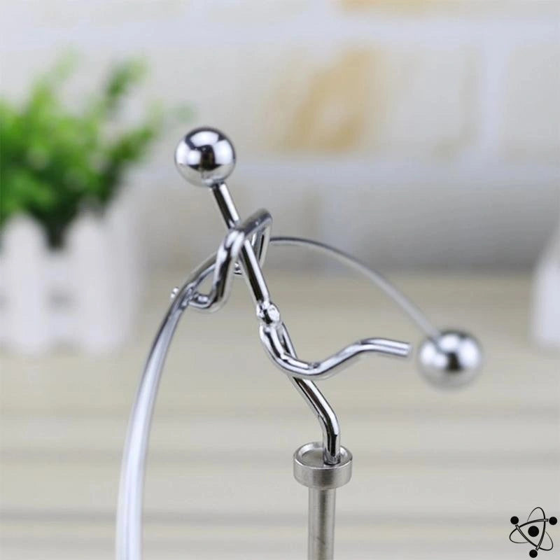 Weightlifter Newton's Pendulum Metal Science Decor