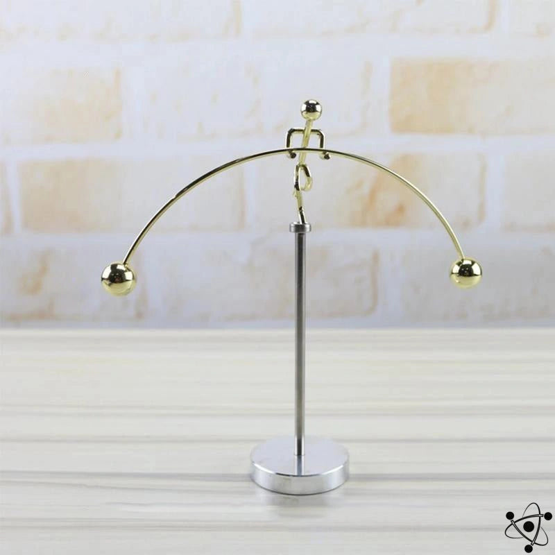 Weightlifter Newton's Pendulum Metal Science Decor