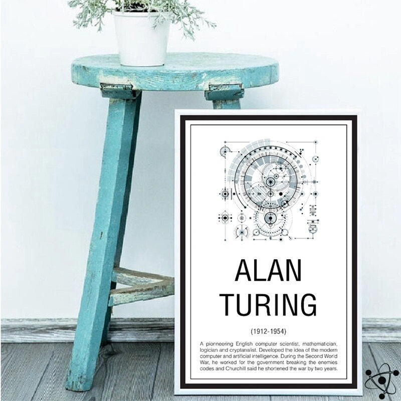 Alan Turing Poster Science Decor