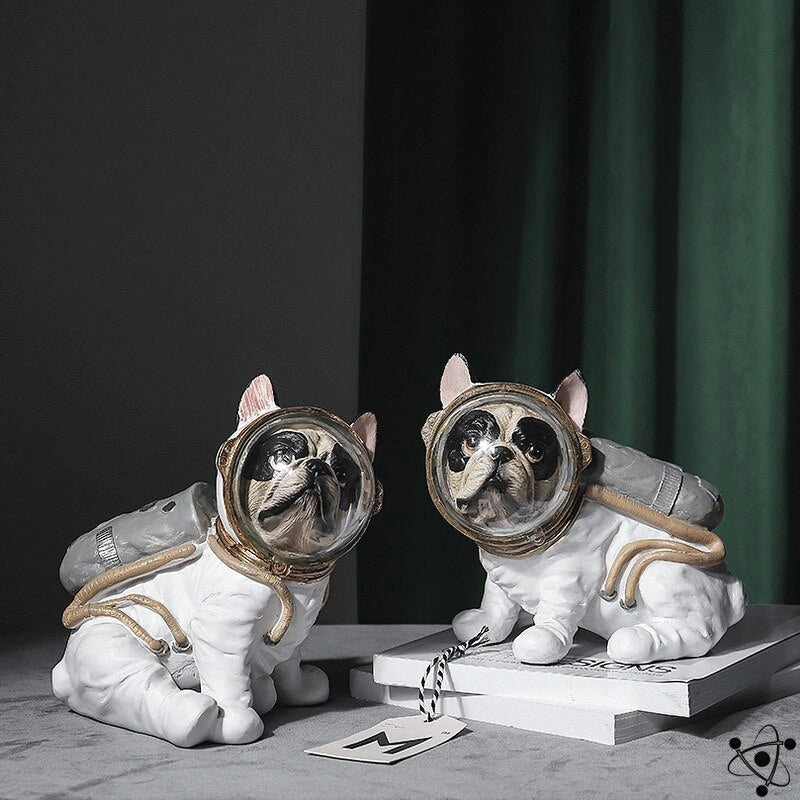 Astronaut Dog Figurine Science Decor