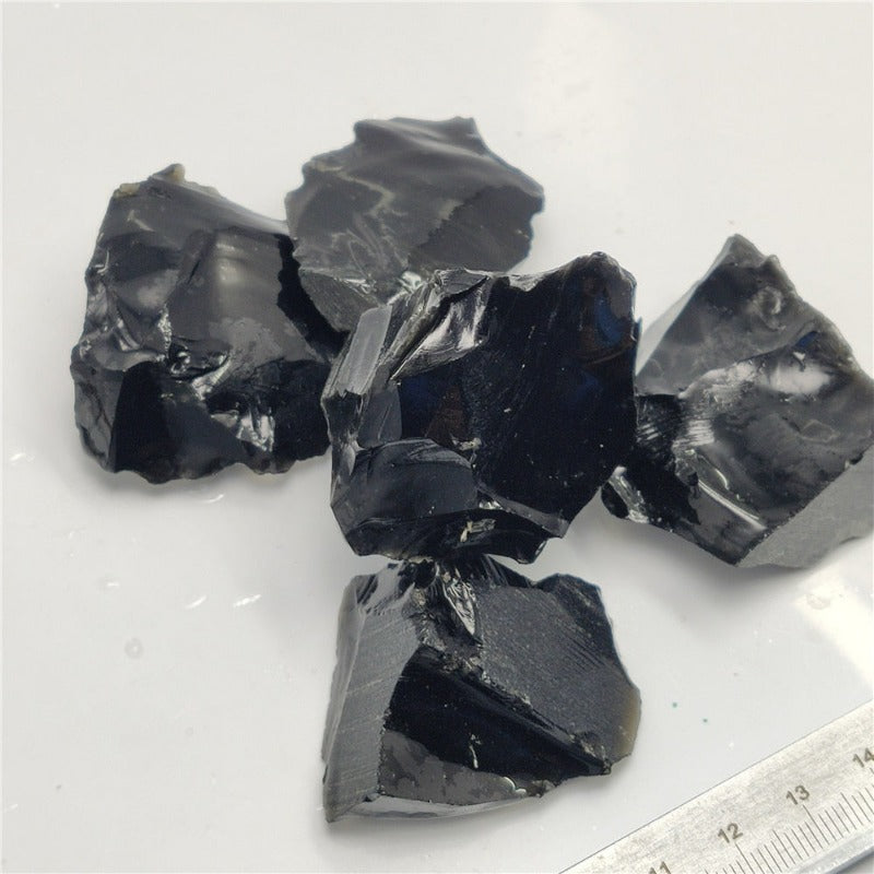 Black Obsidian Quartz Stones Science Decor