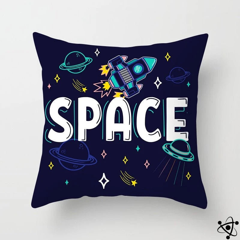 Cartoon Space Cushion Cover Science Decor