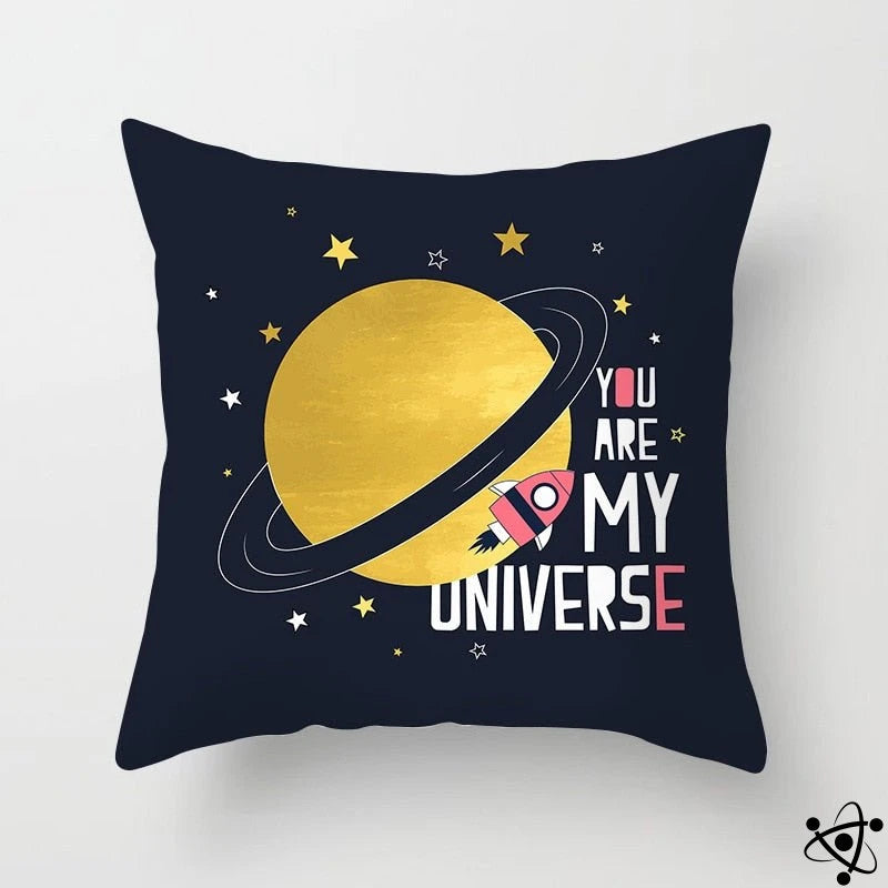 Cartoon You Are My Universe Cushion Cover Science Decor