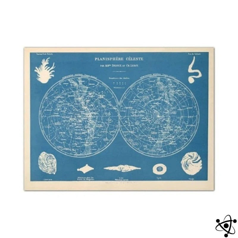 Celestial Planisphere Poster Science Decor