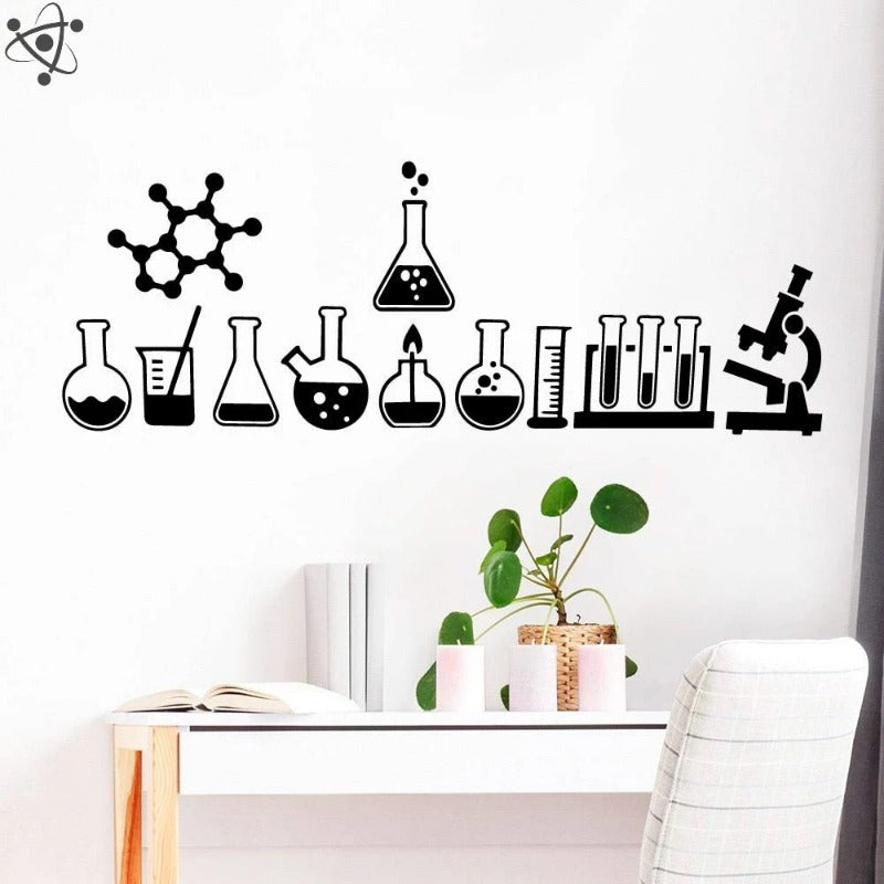 Chemical Equipments Wall Sticker Science Decor