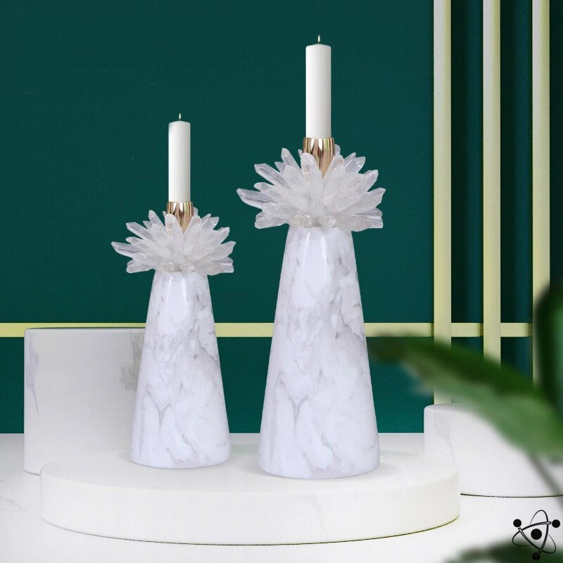 Crystal Candlestick Science Decor