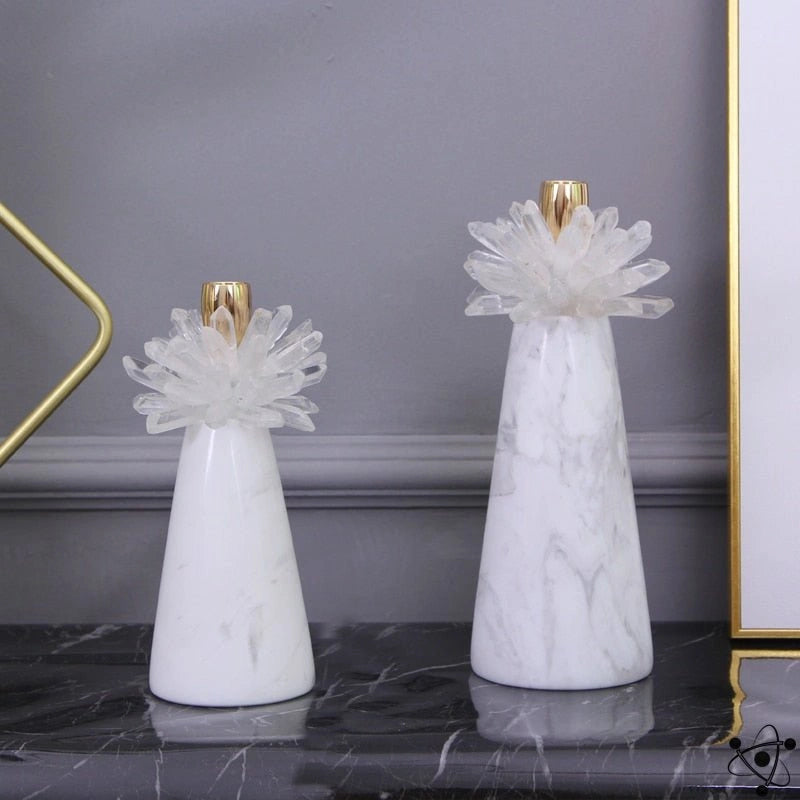 Crystal Candlestick Science Decor