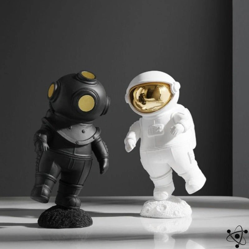 Diver & Astronaut Figurine Science Decor