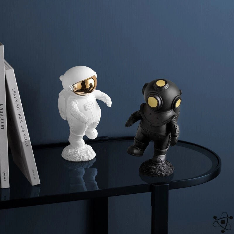 Diver & Astronaut Figurine Science Decor