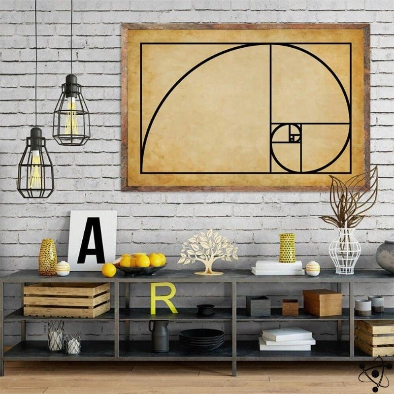 Fibonacci Spiral Poster Science Decor