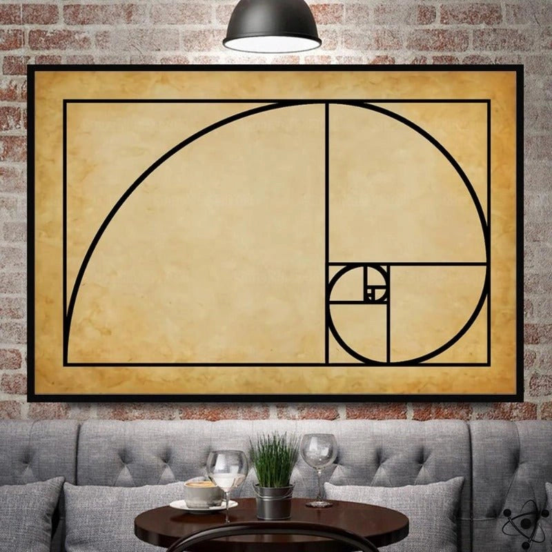 Fibonacci Spiral Poster Science Decor