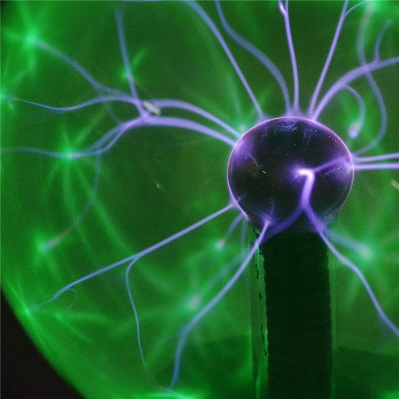 Green Plasma Lamp Science Decor