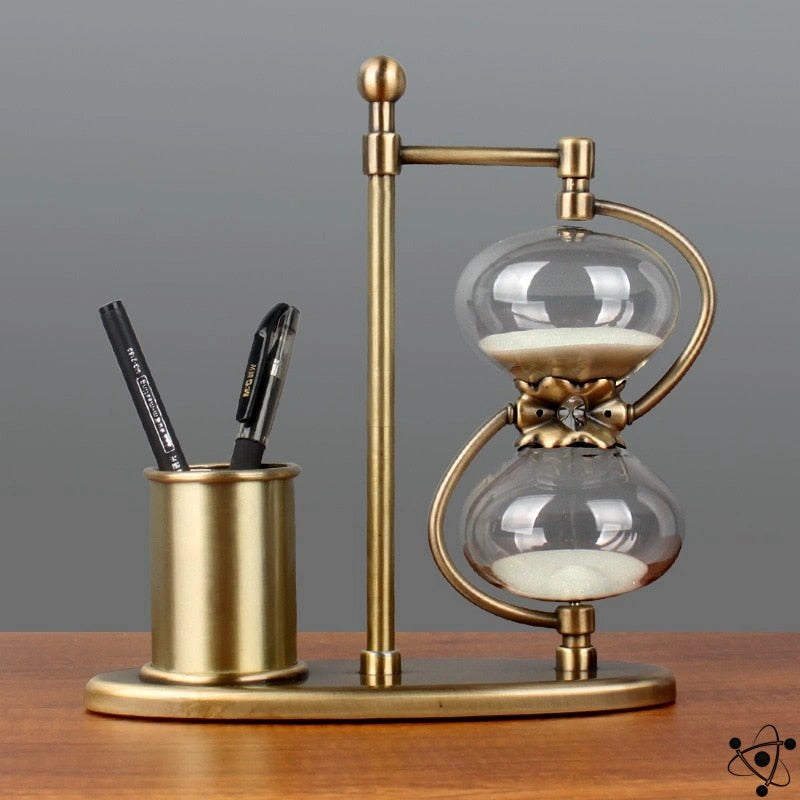 Hourglass Pen Holder Science Decor