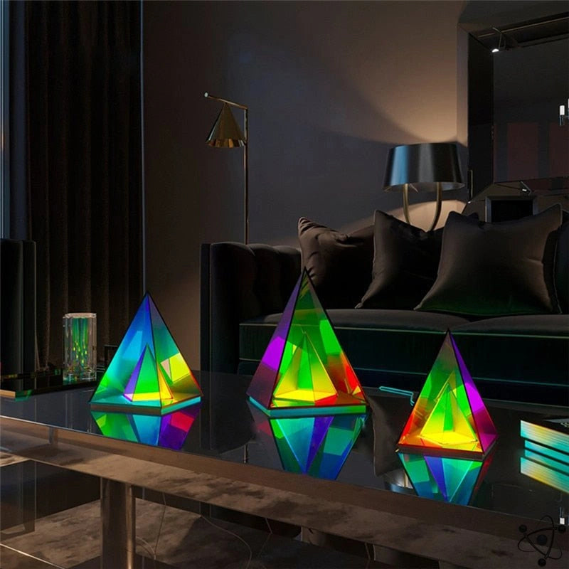 Infinity Pyramid Lamp Science Decor