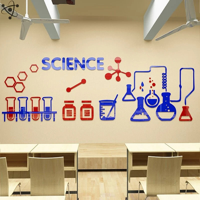 Laboratory Tool School Classroom Wall Sticker Science Decor