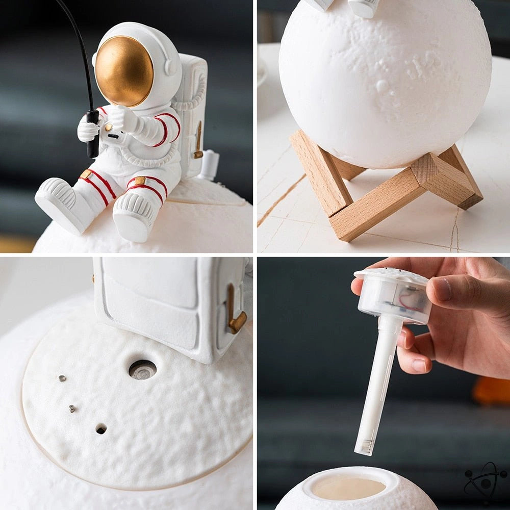 Moon & Astronaut Lamp Humidifier Science Decor