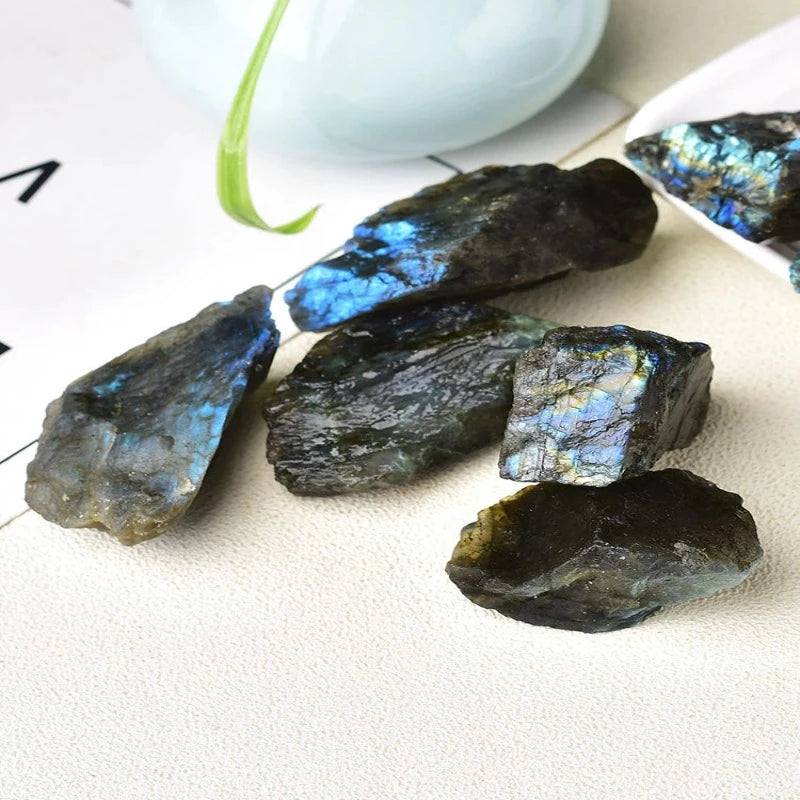 Natural Labradorite Raw Stone Science Decor