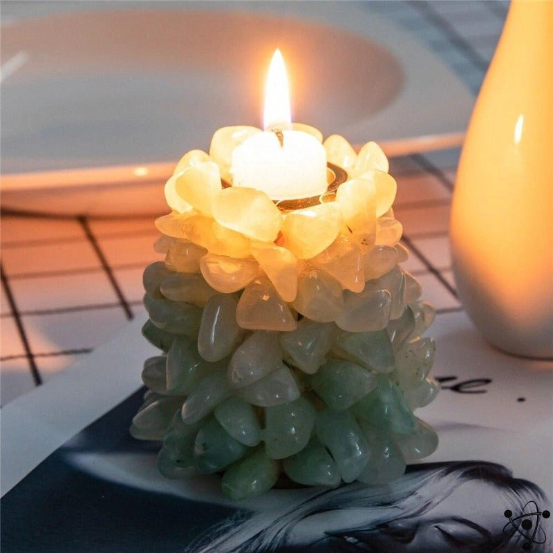 Natural Stone Candle Holder Science Decor