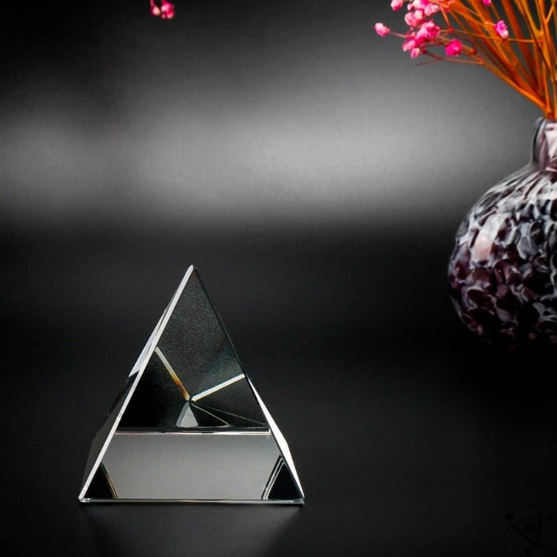 Optical Glass Pyramid Prism Science Decor
