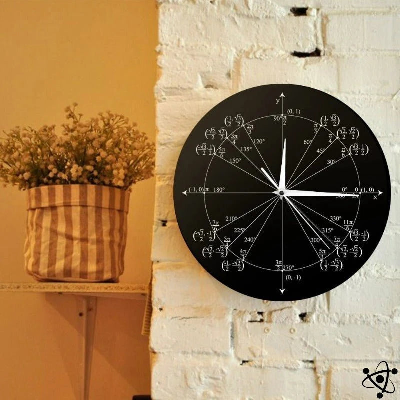 Original Wall Clock Degrees Geometry Science Decor