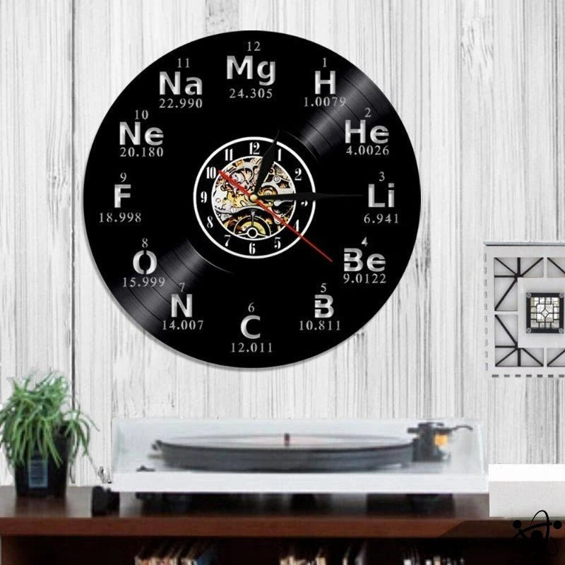 Original Wall Clock Periodic Led Elements | Science Decor