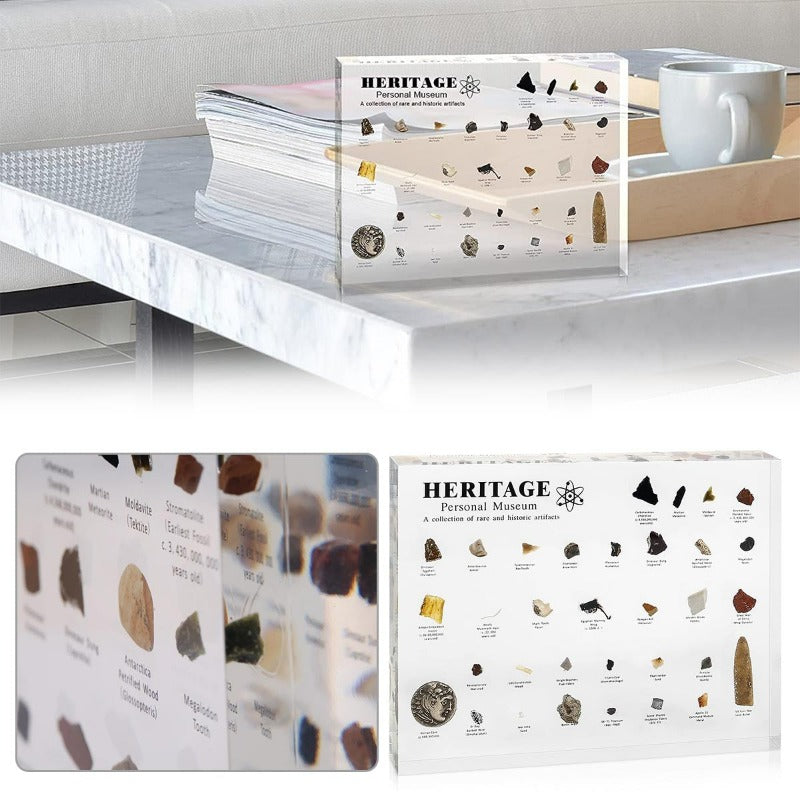 Periodic Table with Real Elements Heritage Science Decor