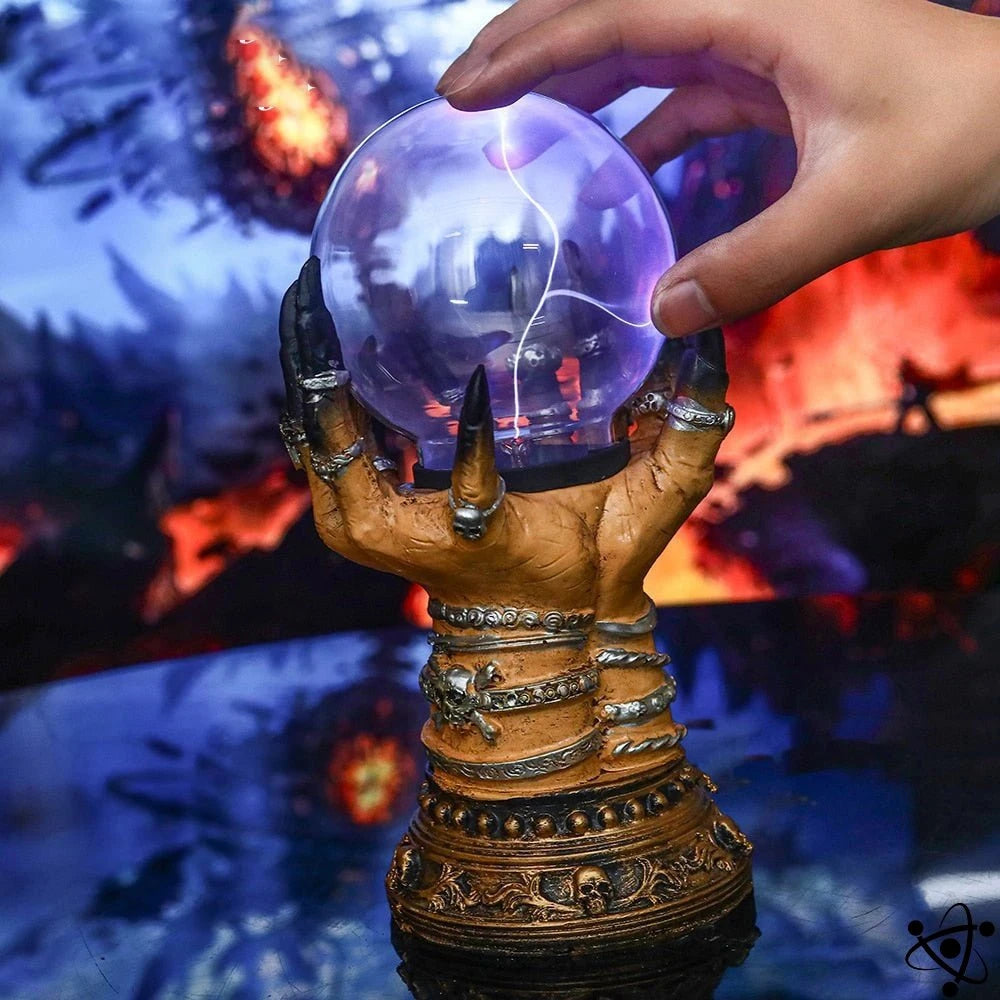 Plasma Lamp Witch Hand Science Decor