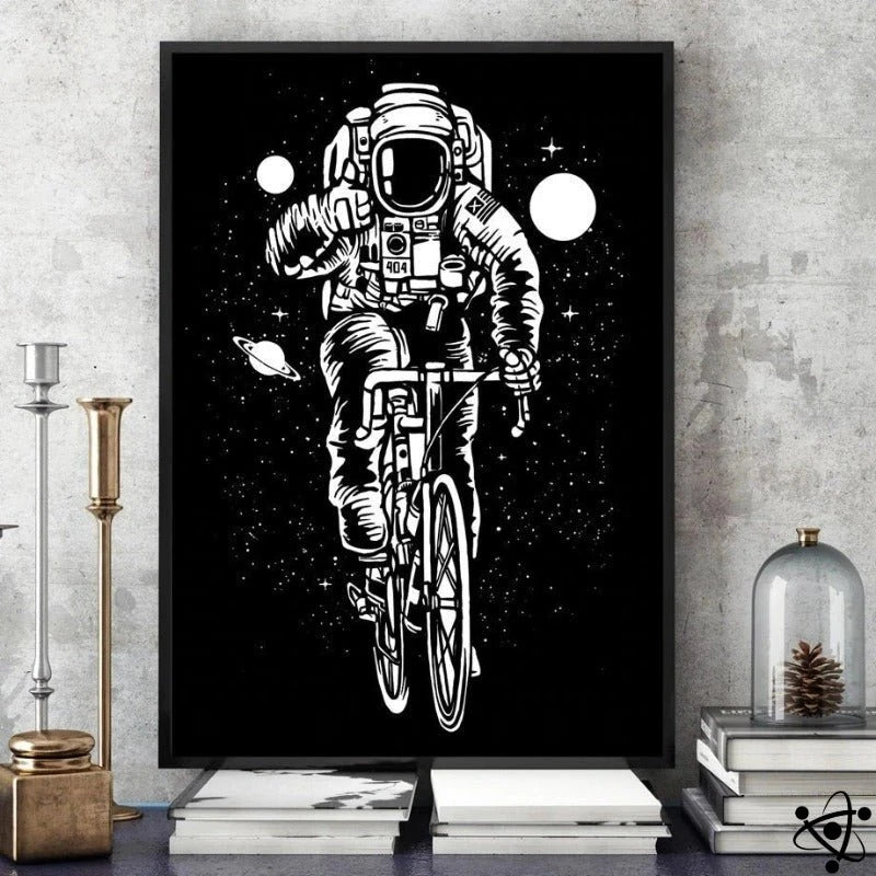 Poster Astronaut By Bike Science Decor