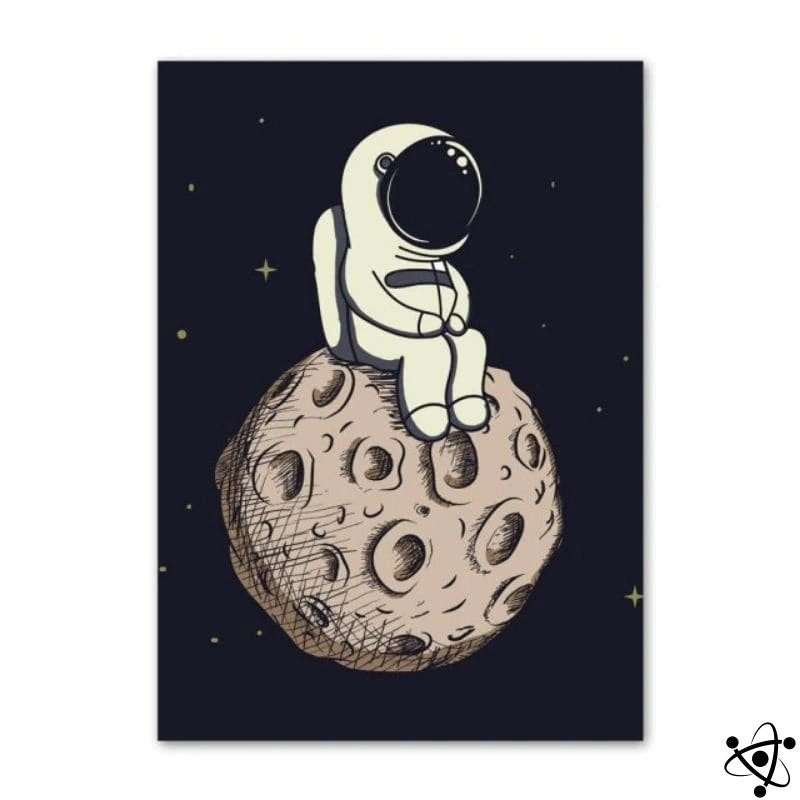 Poster Astronaut On The Moon | Science Decor