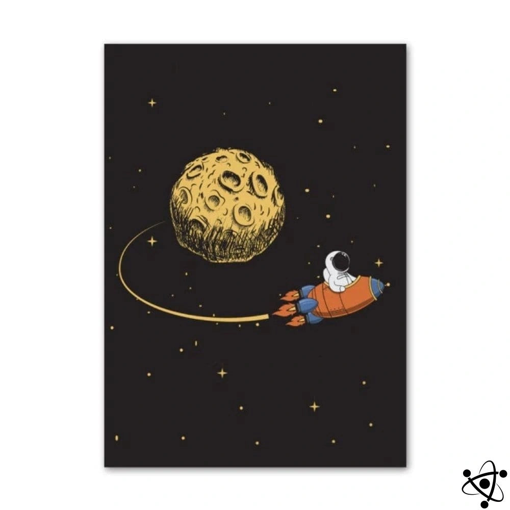 Poster Astronaut Traveling On A Rocket Science Decor