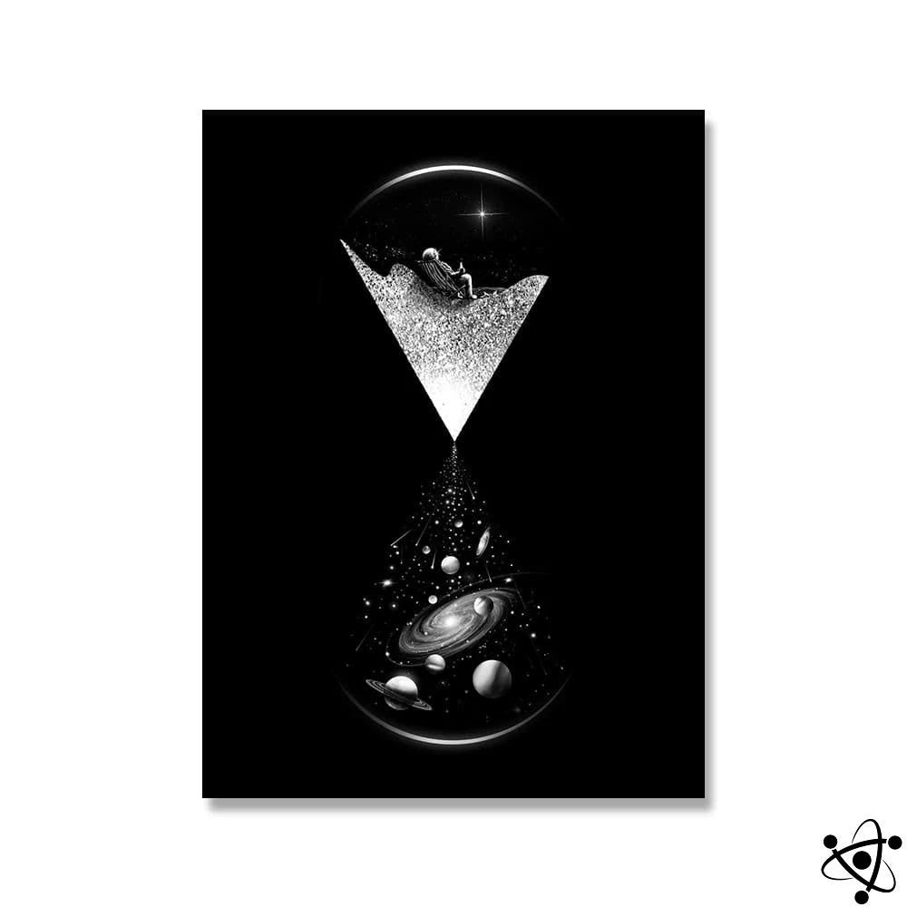 Poster Hourglass Space Science Decor