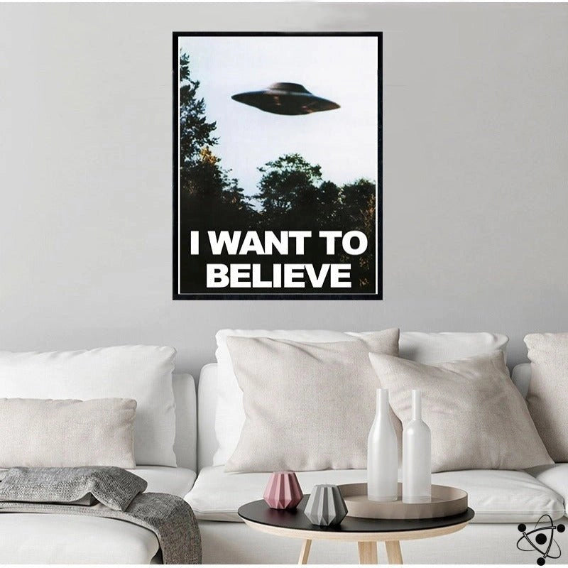 Poster I Want To Believe UFO Science Decor
