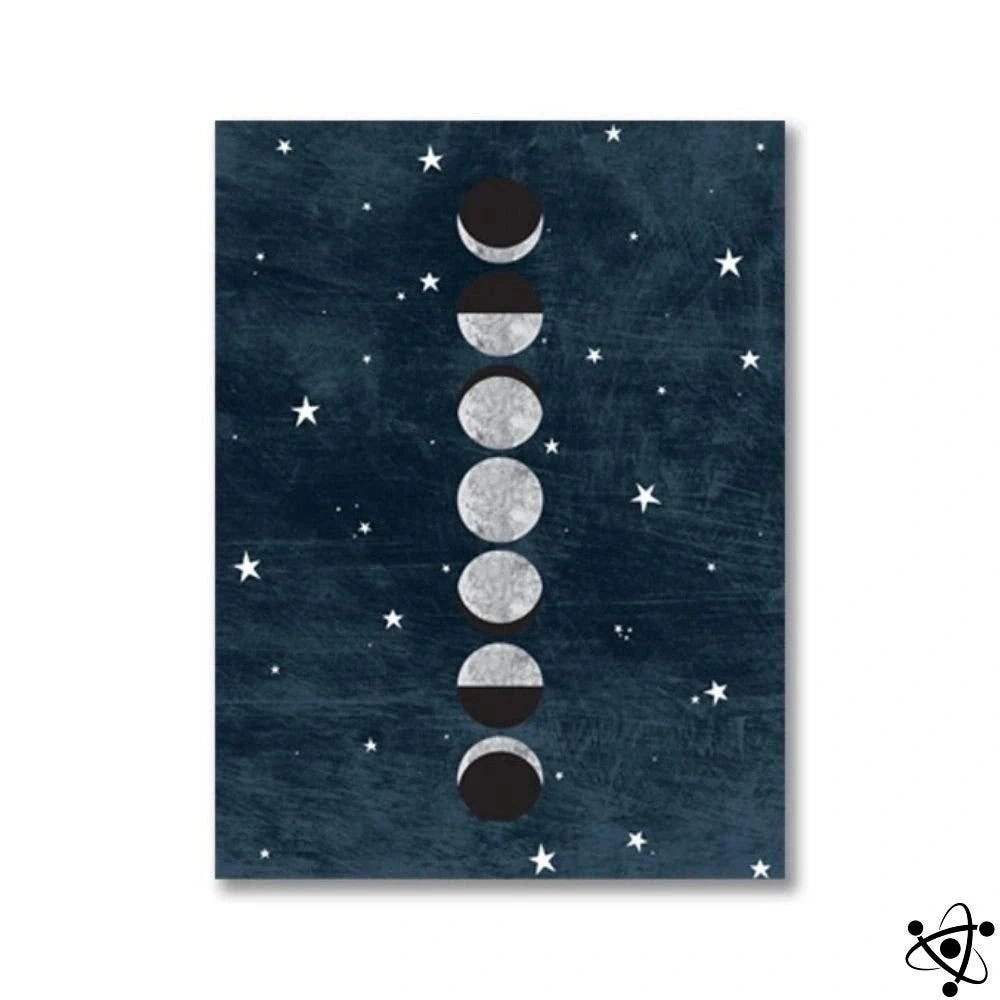 Poster Moon Phases For Children Science Decor
