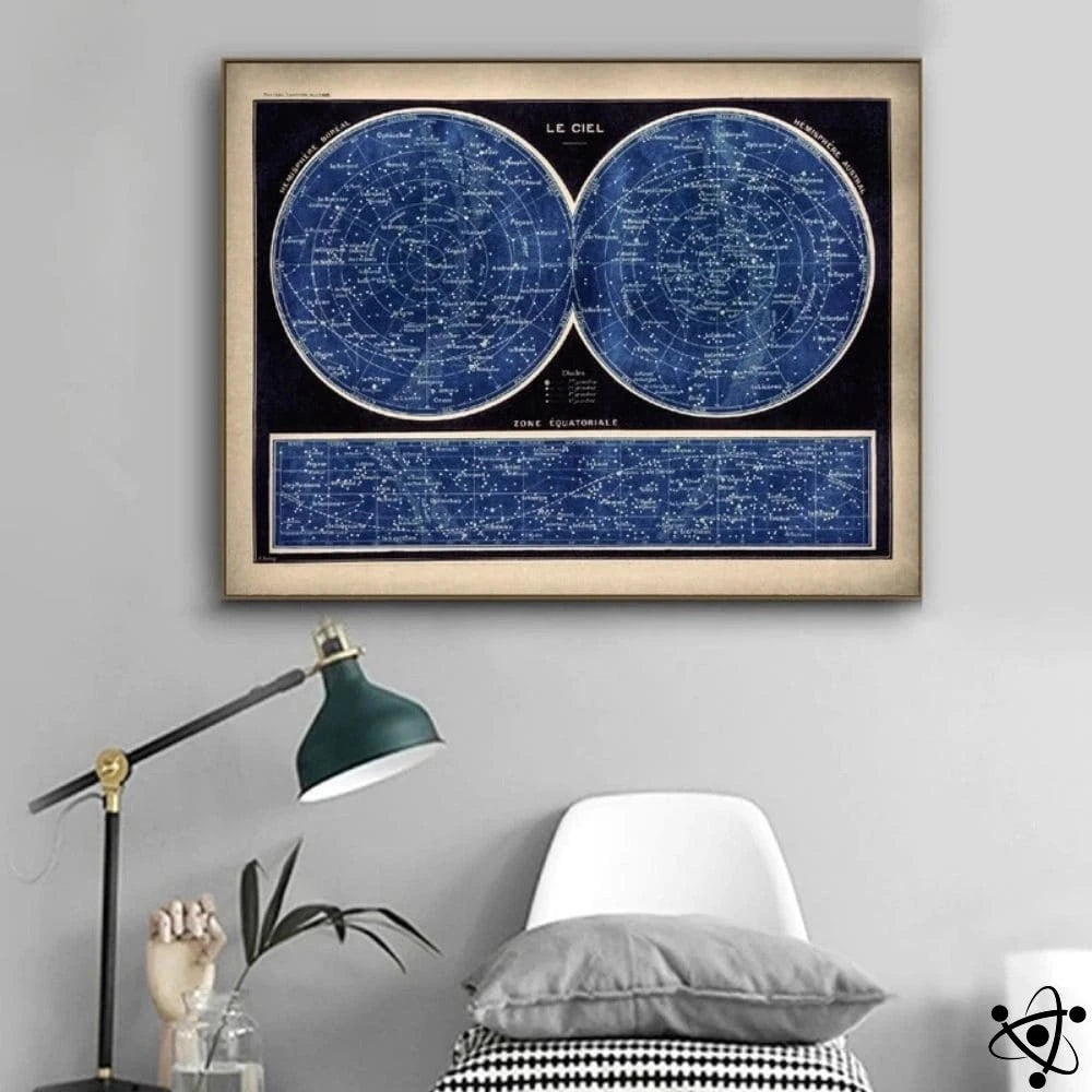 Poster Planisphere Of The Sky Science Decor