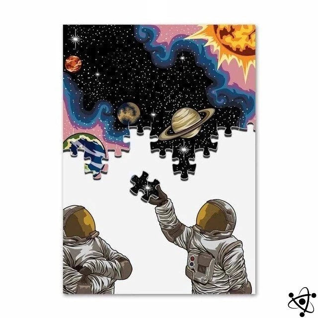 Poster Space Puzzle Science Decor