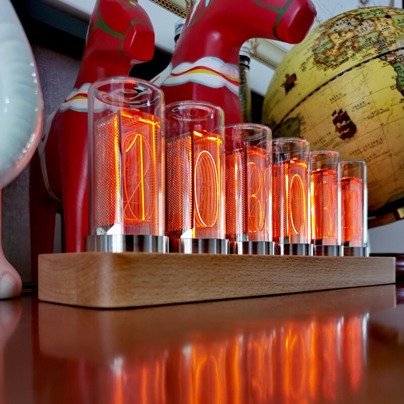 Pseudo Glow Tube Clock LED Science Decor