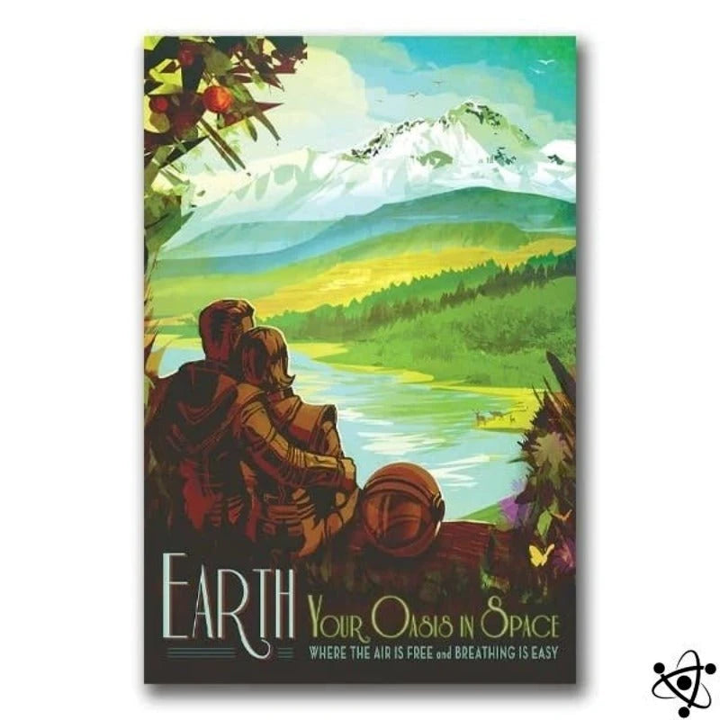 Retro Poster Of The Planet Earth Science Decor