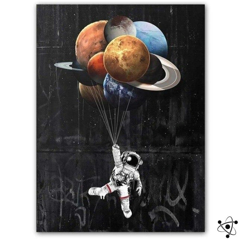 Space Astronaut Planets Poster Science Decor