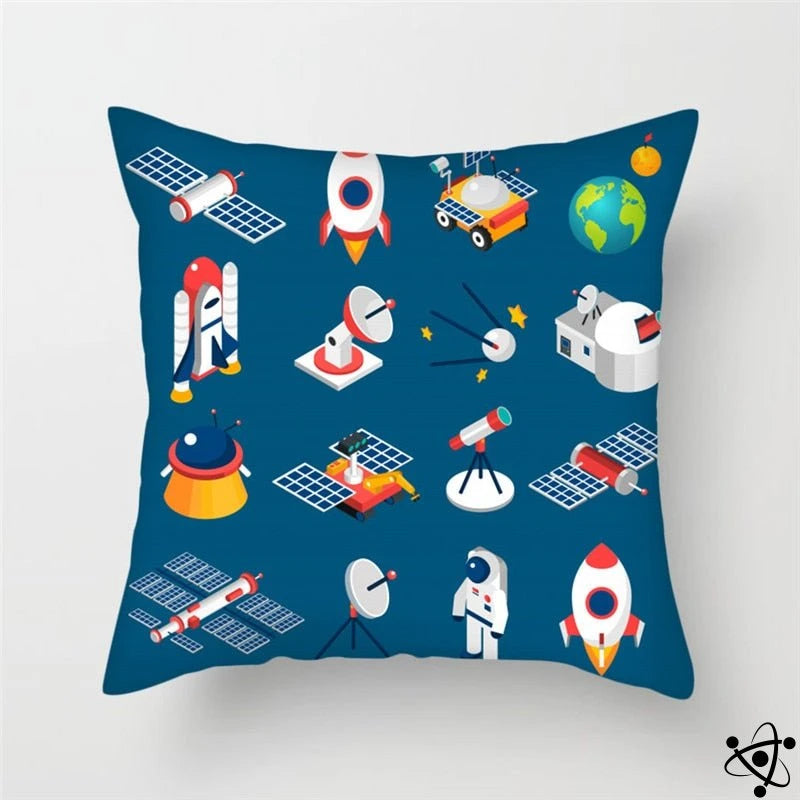 Space Exploration Cushion Cover Science Decor