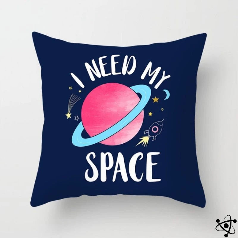 Space Planet Cartoon Style Cushion Cover Science Decor