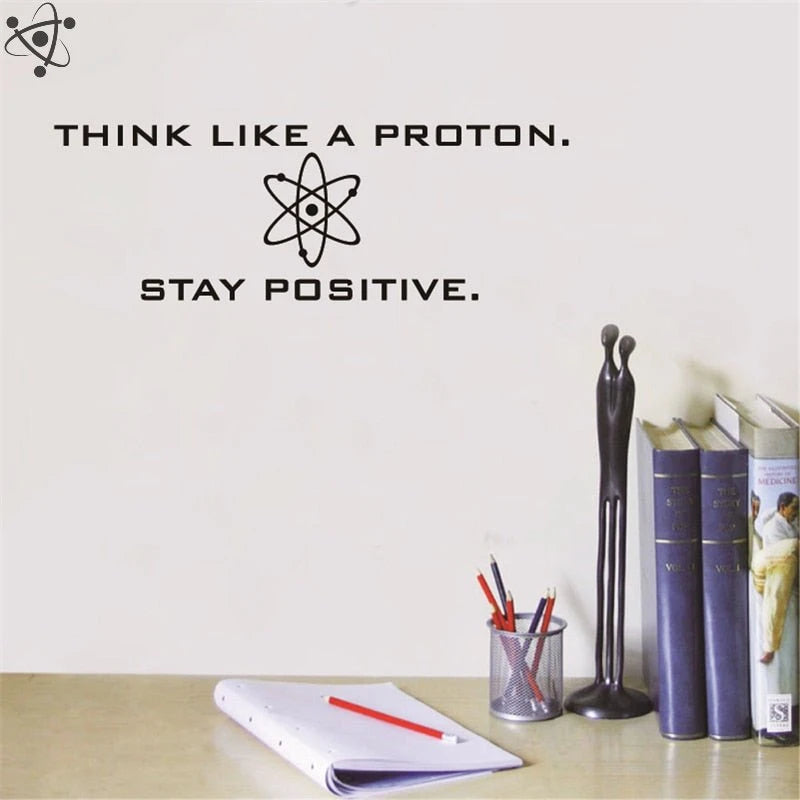 Stay Positive Science Wall Sticker Science Decor