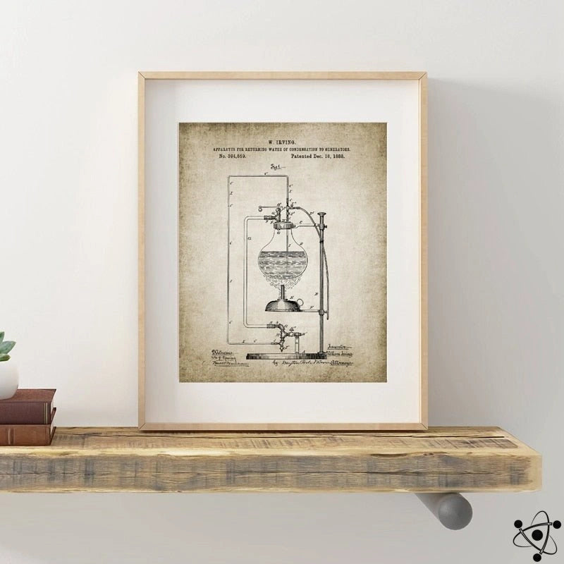 Vintage Chemical Process Poster Science Decor