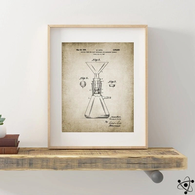 Vintage Chemical Process Poster Science Decor