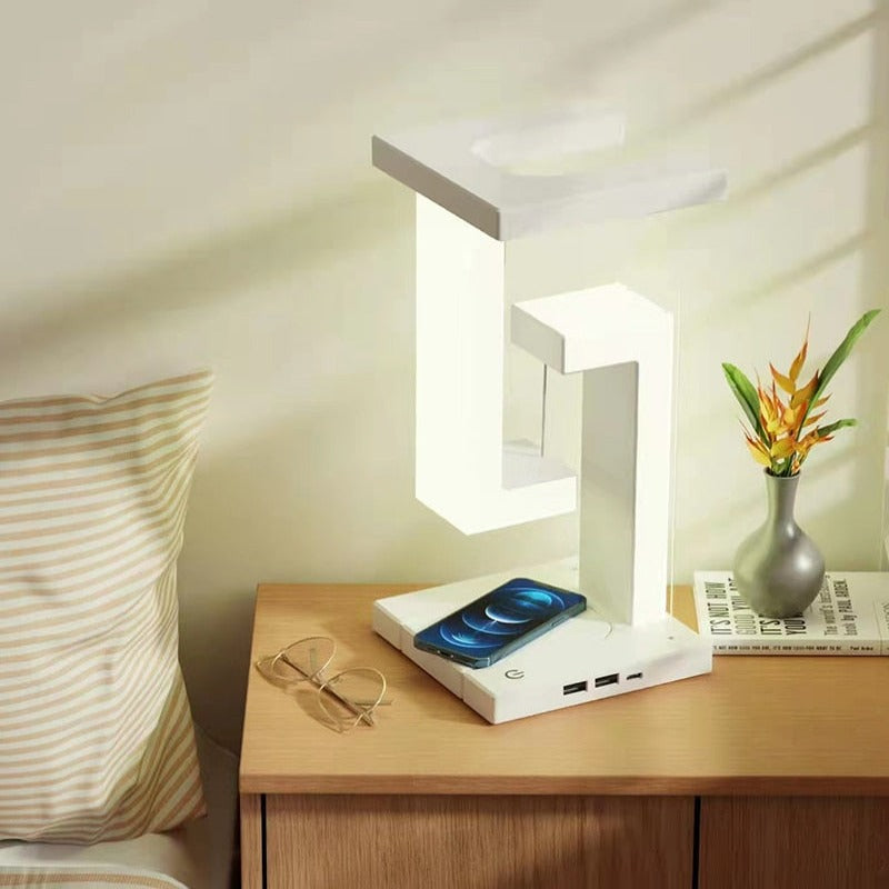 Wireless Charging Desk Lamp Science Decor